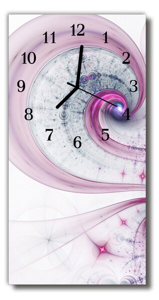 Ceas de perete din sticla vertical Arta abstractă violet turbionară