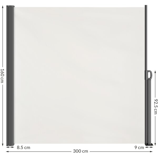 Deuba Markiză laterală Nosara 160x300 cm - crem