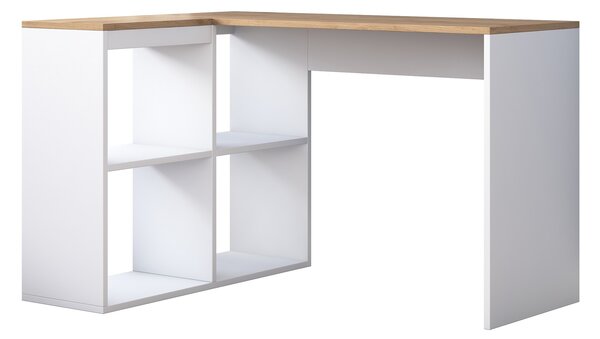 Masă PC Haiti 113 (Stejar + Alb). 1072716