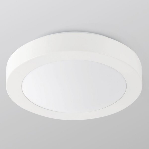 FARO BARCELONA Plafonieră de baie Logos, Ø 35 cm, alb, reglabil, Alb, Baie, Metal, Modern