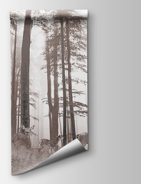 Fototapet Grup de căprioare într-o pădure, Fototapet natură, Fototapet populare, u93893 - Tapeko.ro