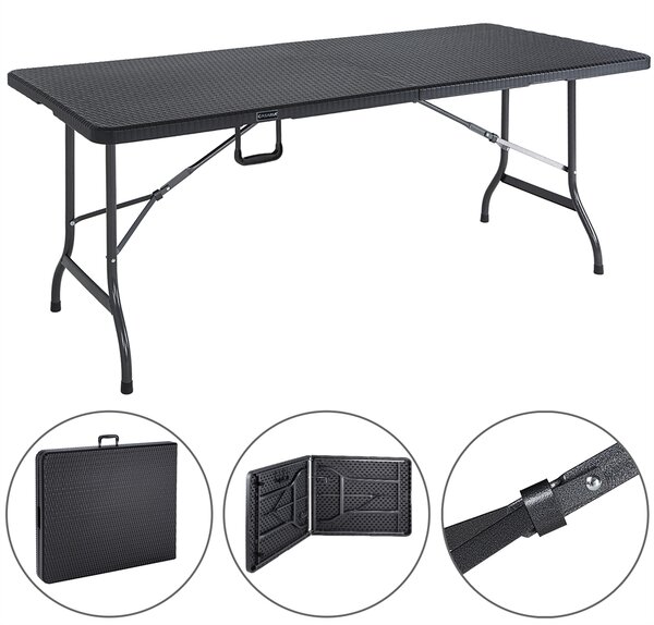 Deuba Masa ratan 180x75x73cm - neagra