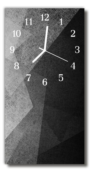 Ceas de perete din sticla vertical Bucătărie grafică negru