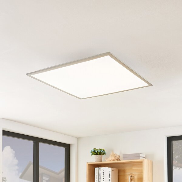 Lindby Panou LED Stenley, 4.000 K, 60 cm x cm, argintiu/alb, Alb, Bucătărie, Plastic, Modern