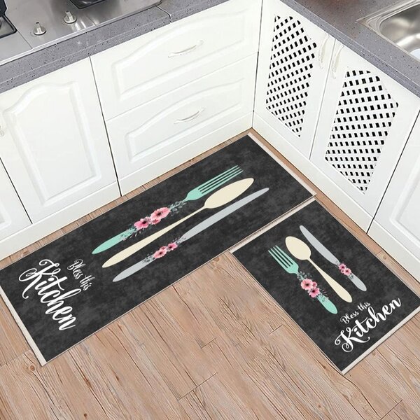 Set 2 Covoare bucatarie antiderapante 60x80 cm + 60x120 cm, CBU304