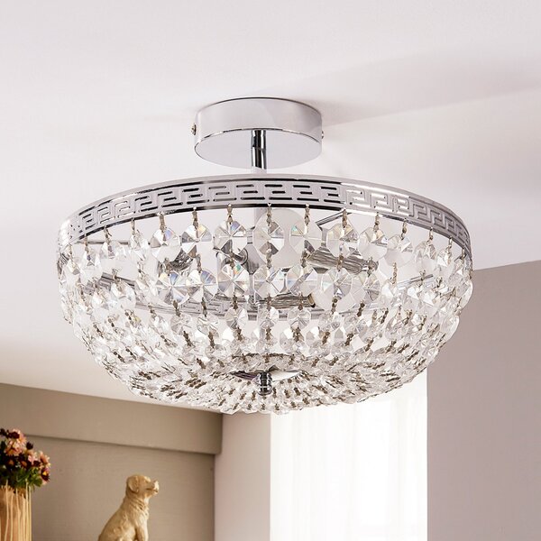 Plafoniere Lindby, Mondrian, reglabil, Transparent, Zona coridorului, Cristal, Modern