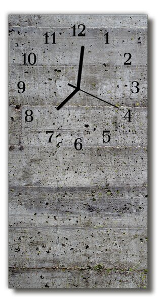 Ceas de perete din sticla vertical Gri beton