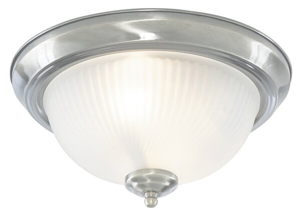 Searchlight Plafonieră American Diner IP44, crom, reglabil, Metalic, Baie, Metal, Antichitate