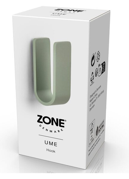 Cârlig verde prăfuit de montat pe perete din metal Ume – Zone
