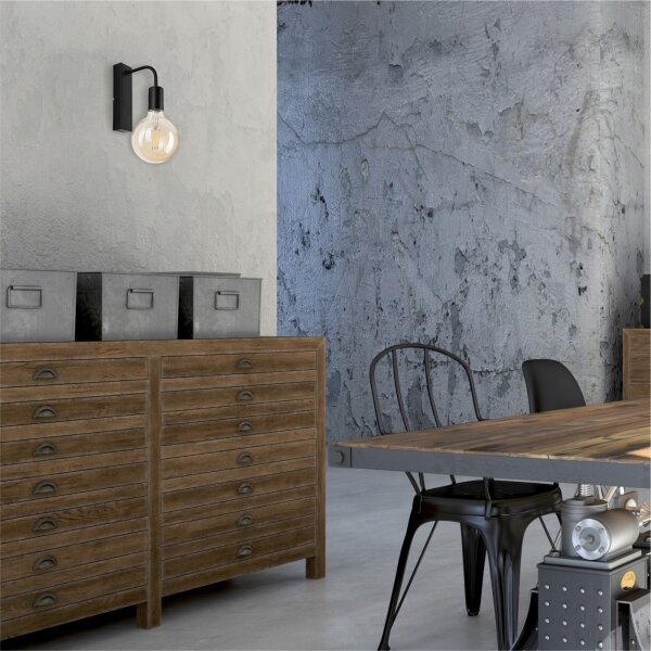 Aplică ASTRID 1xE27/60W/230V negru mat