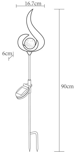 Corp de iluminat LED solar SOLAR LED/0,02W/3V 600mAh IP44 bronz Globo 33465