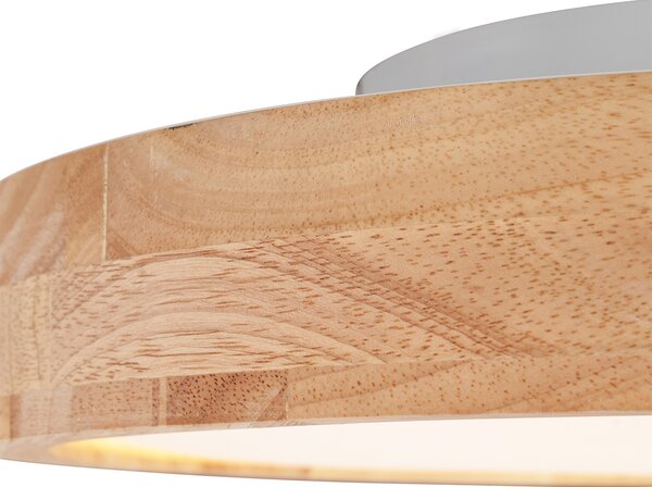 Plafonieră scandinavă din lemn 40cm incl. LED Dimmable - Pecker
