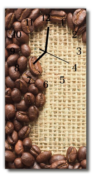 Ceas de perete din sticla vertical Bucătărie cafea bej cereale
