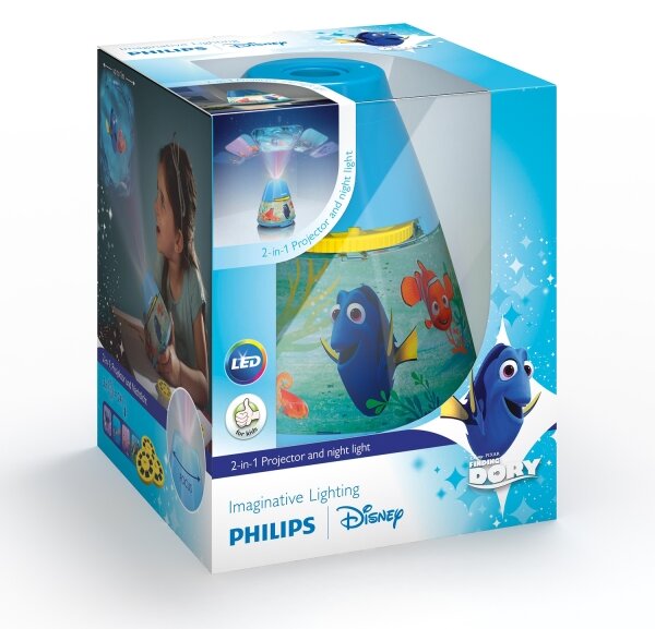 Philips 71769/90/16 - Lampa copii DISNEY FINDING DORY LED/0,1W/3xAAA