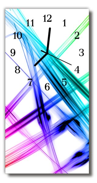 Ceas de perete din sticla vertical Culoare art abstracție