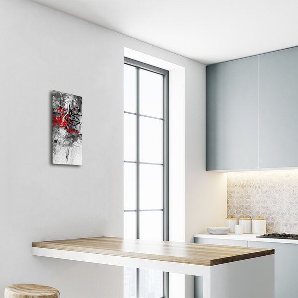 Ceas de perete din sticla vertical Culoare art abstracție ansamblu