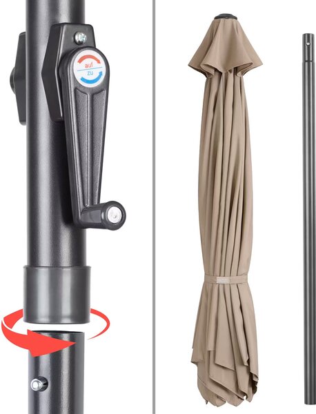 Deuba Floarea soarelui de gradina Ø300 cm - taupe