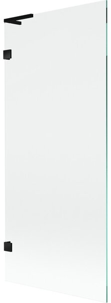 Mexen, Paravan de baie Mexen Lunar L cu 1 aripă 80 x 150 cm, transparent, negru - 897L-080-000-70-00
