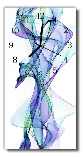 Ceas de perete din sticla vertical Linii de culoare art abstractizare