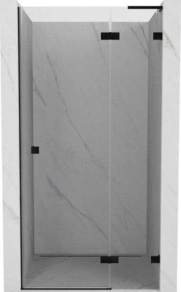 Mexen, Ușă de duș pivotantă Mexen Lunar L dreapta 80 cm, transparentă, neagră - 834L-080-000-70-00-P
