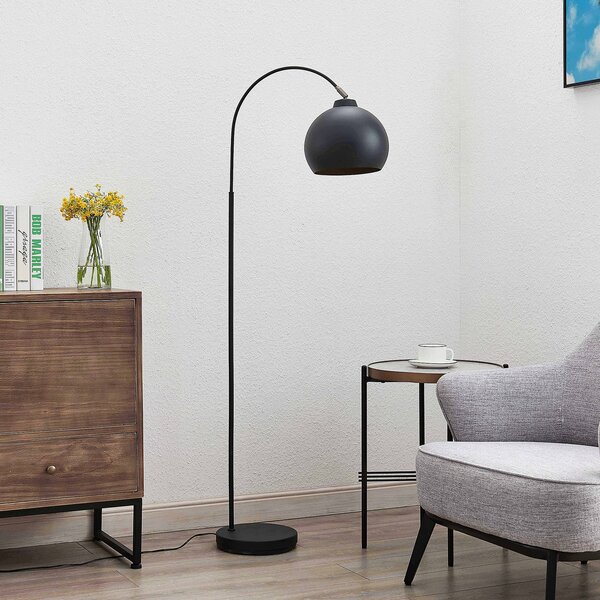 Lampadar Lindby, Minali, Negru, Camera de zi, Metal, Modern