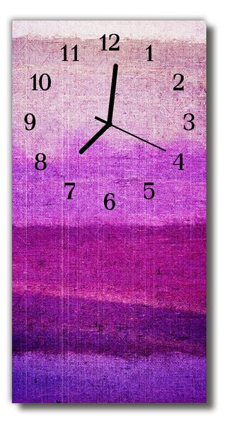 Ceas de perete din sticla vertical Paint pictat violet
