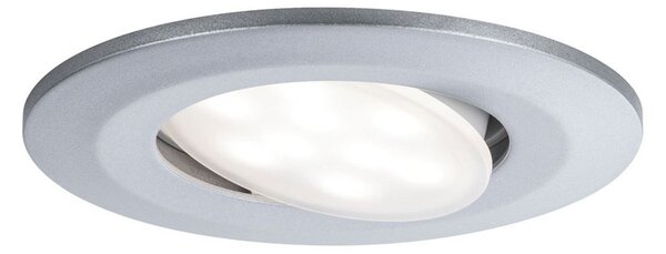 Paulmann Calla cromat, dimabil și orientabil, 4.000 K, Ø 9 cm, set de 10 bucăți, reglabil, Metalic, Baie, Plastic, Modern, Plafon încastrat