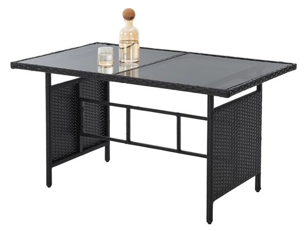 Juskys Set din ratan Turin - negru