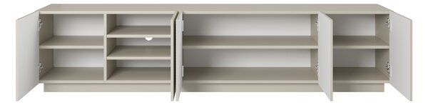 Comodă TV Asha 200 cm cu cinci uși, cu fronturi riflate - casmir
