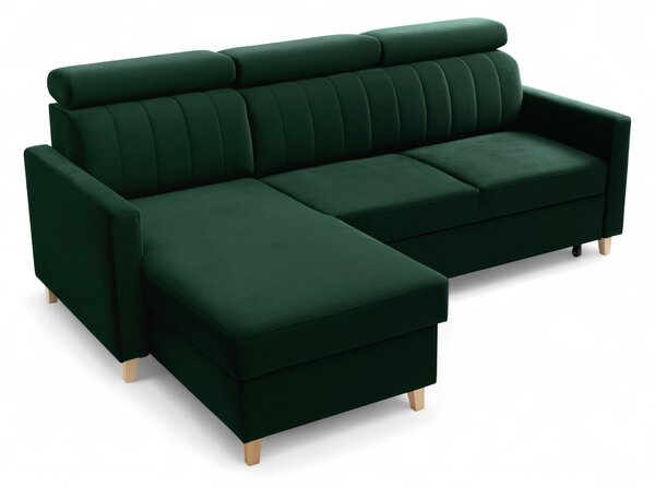 Colțar extensibil Vario universal dreapta/stânga - catifea verde Bluvel 78