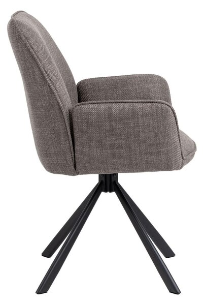 Scaun de dining pivotant Glenda gri deschis