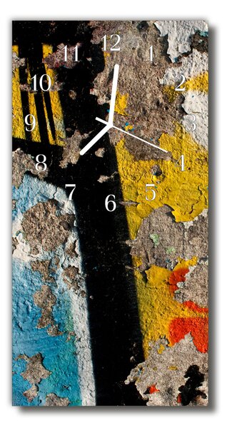 Ceas de perete din sticla vertical Cracked perete de culoare