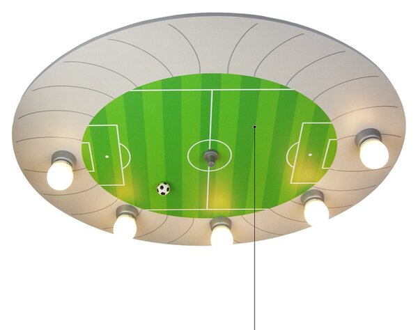 Niermann Standby Plafonieră Stadion de fotbal, puncte luminoase LED, Verde, Camera copiilor, Lemn