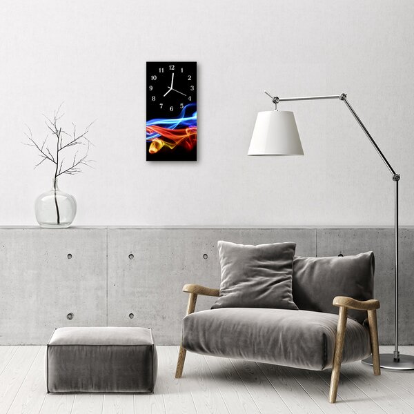 Ceas de perete din sticla vertical Arta abstracție