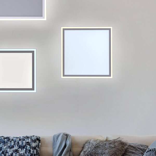 JUST LIGHT. GmbH Plafonieră LED Edging, tunable white, 46x46 cm, reglabil, Alb, Bucătărie, Plastic, Modern