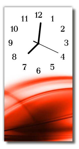 Ceas de perete din sticla vertical Arta grafică orange