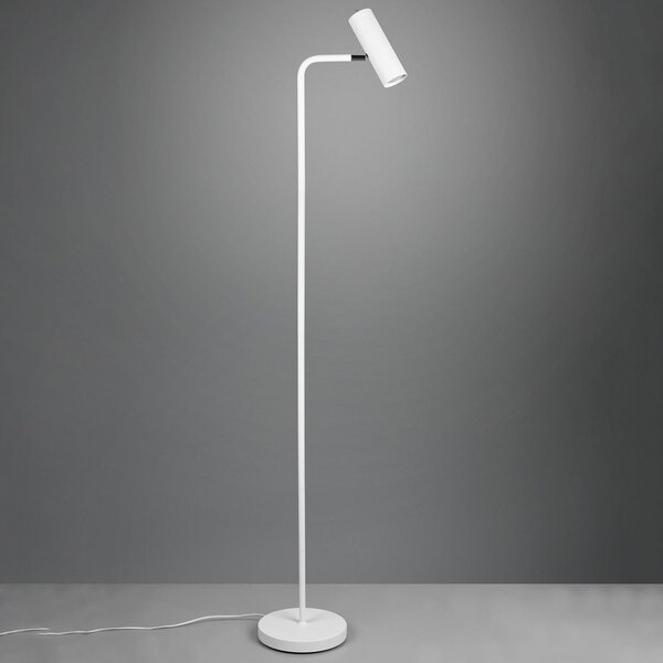 Trio Lighting Marley lampadar, alb, înălțime 151 cm, metal, Alb, Camera de zi / sufragerie, Metal, Modern, Umbrelă în picioare