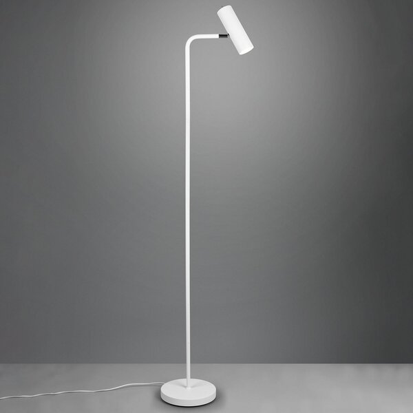 Trio Lighting Marley lampadar, alb, înălțime 151 cm, metal, Alb, Camera de zi / sufragerie, Metal, Modern, Umbrelă în picioare