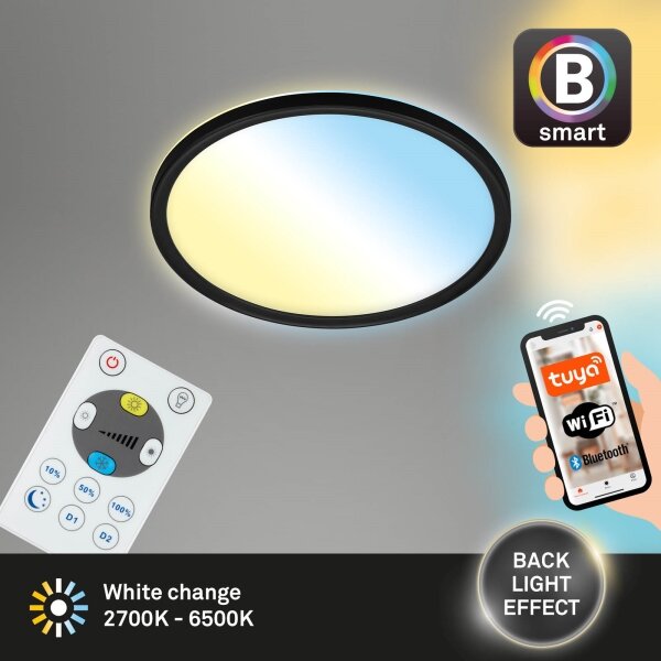 Plafonieră LED dimabilă SLIM LED/18W/230V Wi-Fi Tuya Briloner 7058-015 + telecomandă
