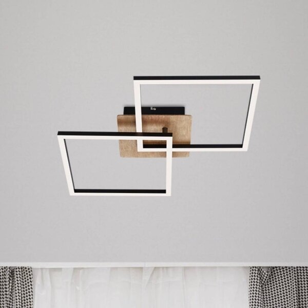 Plafonieră LED dimabilă FRAME 2xLED/11W/230V maro Briloner 3210-014