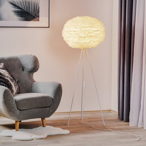 UMAGE Eos large lampă de podea alb, Alb, Camera de zi / sufragerie, Metal, Design, Tripod