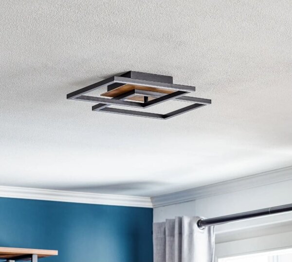 Plafonieră LED dimabilă FRAME 2xLED/11W/230V maro Briloner 3210-014