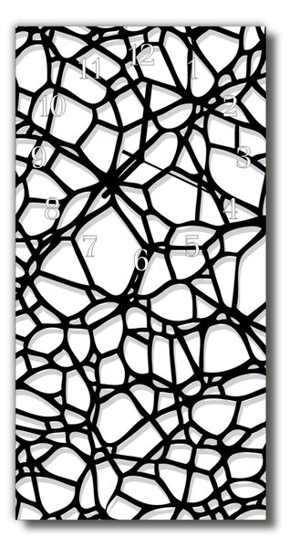 Ceas de perete din sticla vertical Linii grid structura