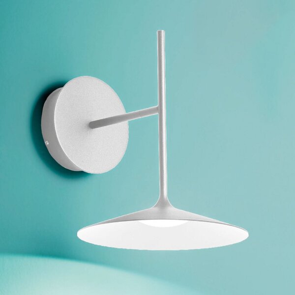 Linea Light Aplică de perete LED Poe Plus, alb, Alb, Camera de zi / sufragerie, Metal, Modern, Soclu de perete jos