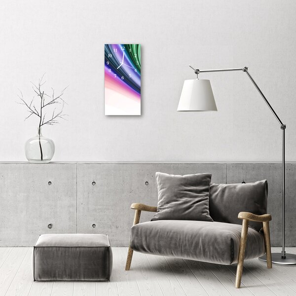 Ceas de perete din sticla vertical Culoare art abstracție