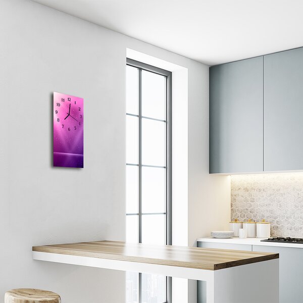 Ceas de perete din sticla vertical Abstract violet