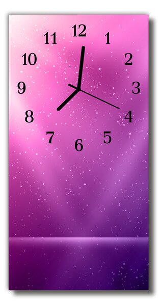 Ceas de perete din sticla vertical Abstract violet