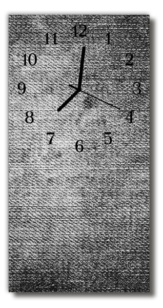 Ceas de perete din sticla vertical Stofa gri