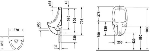 Duravit Ben pisoar 0847370000