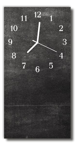 Ceas de perete din sticla vertical Asfalt gri grafit